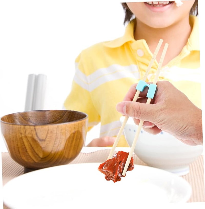 Sky Blue Plastic Chopstick Helpers 5pcs Reusable Training Clamps for Beginners Home Restaurant - Image 3